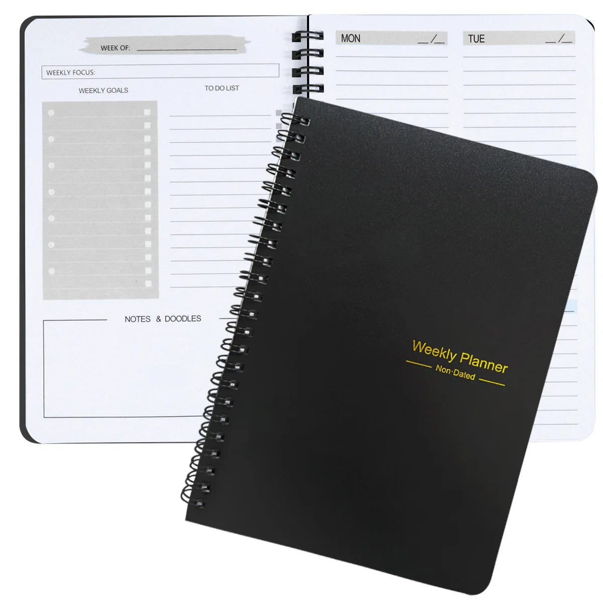 1pc Tree Pattern Spiral Bound Weekly Planner & Notebook & Schedule Organizer, Stationery For Office & School & Study, Plan Book