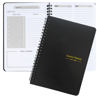 1pc Tree Pattern Spiral Bound Weekly Planner & Notebook & Schedule Organizer, Stationery For Office & School & Study, Plan Book