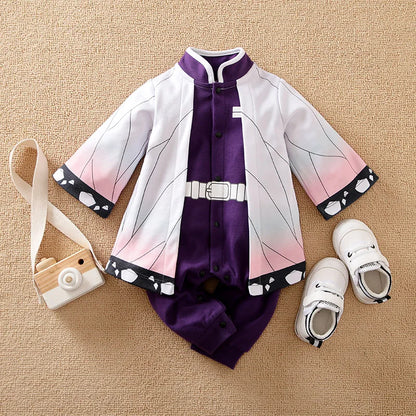 Newborn Baby Anime Cape Style Children Long Sleeve Cotton Bodysuit, Cute Kids Boys Girls Romper