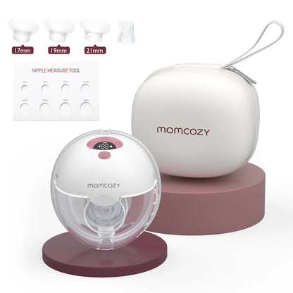 Momcozy Breast Pump Hands Free M5, Wearable Breast Pump of Baby Mouth Double-Sealed Flange with 3 Modes & 9 Levels, Electric