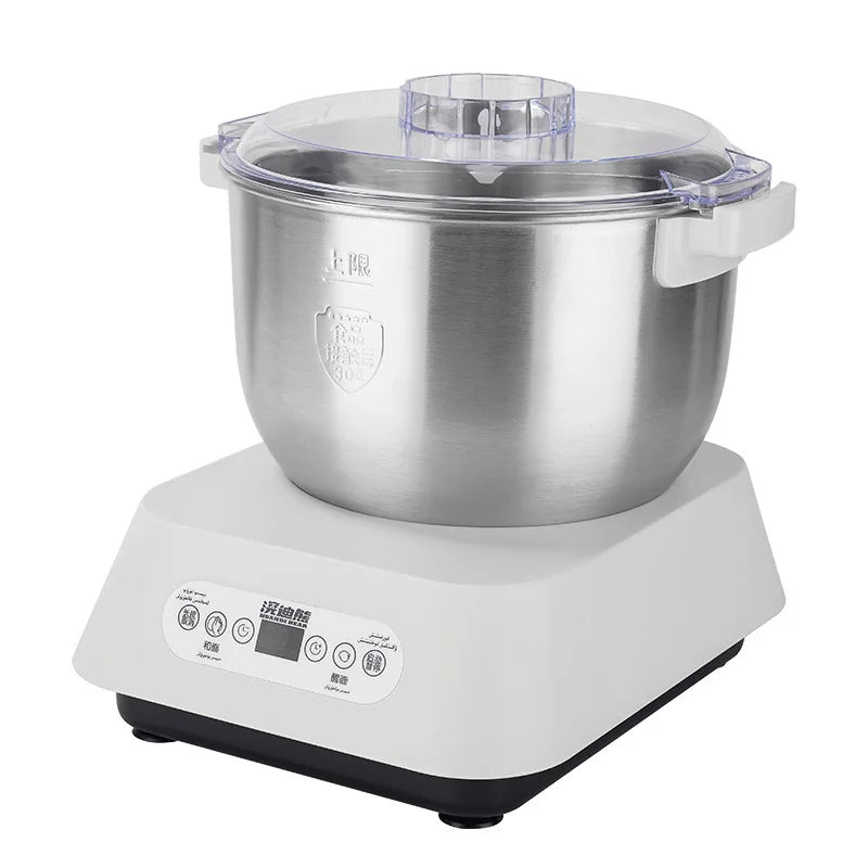 Automatic Dough Kneading Machine Constant Temperature Fermentation Proofing Multifunctional Commercial Stand Mixer 7L White