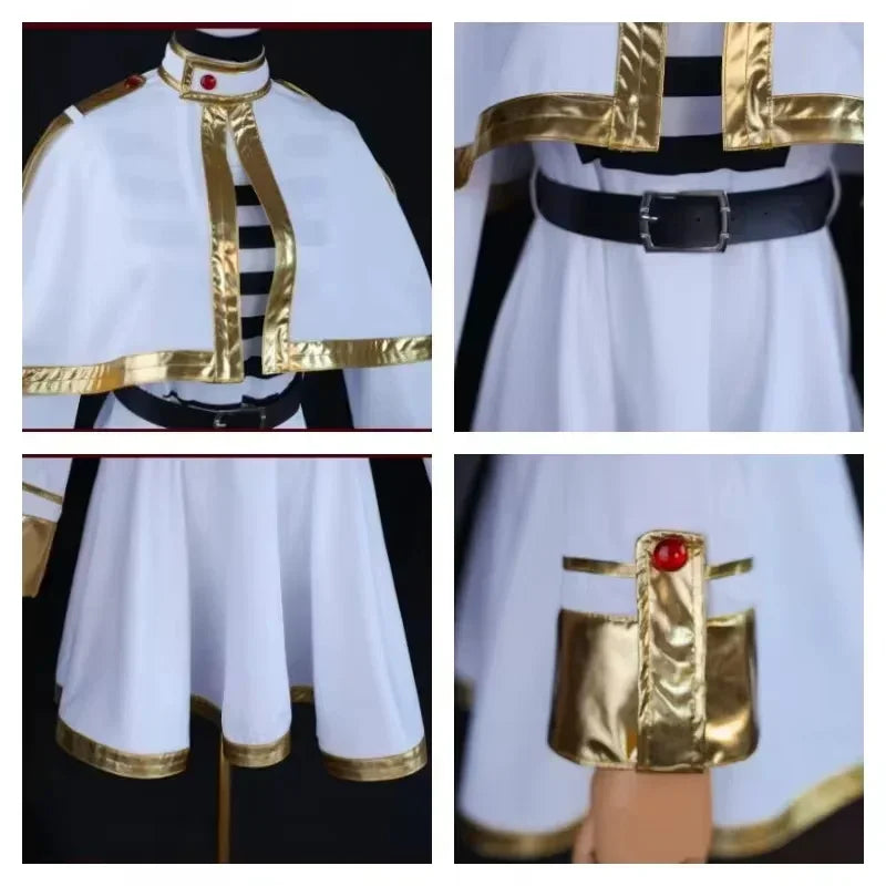 Sousou No Frieren Cosplay Costume Wig Shoes Anime Figures Magician Dress Elf Ear Halloween Party Charistmas for Women