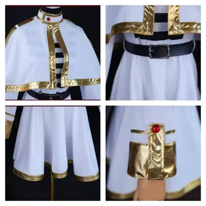 Sousou No Frieren Cosplay Costume Wig Shoes Anime Figures Magician Dress Elf Ear Halloween Party Charistmas for Women