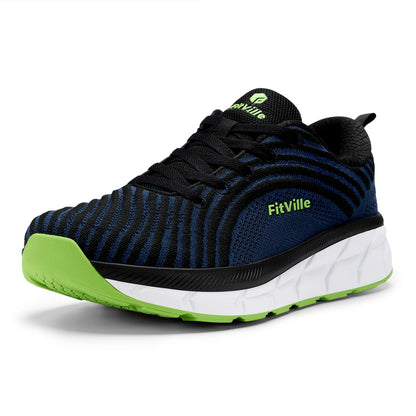 Men’s FlowCore Wide-Fit Walking Shoes | Breathable Lightweight Mesh | Daily Walks, Travel & Casual Wear