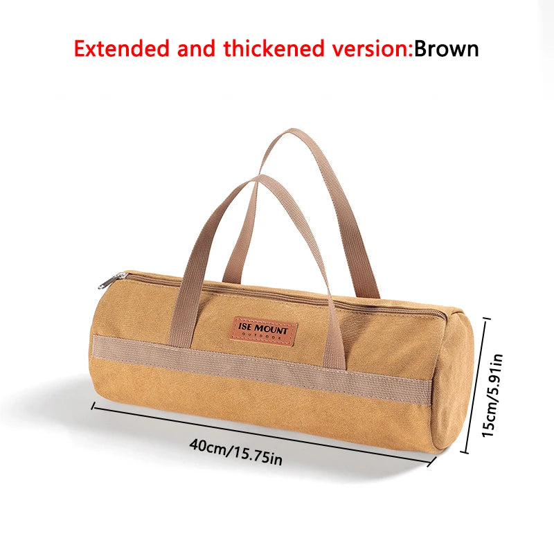Camping Tools Storage Bag Large Capacity Cylinder Tent Stake Bag