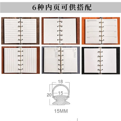 Refillable Dot Grid & Lined Paper Journal Planner Weekly Monthly Agenda To Do List Notebook Portable Office School Stationery Organizer Set