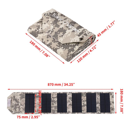 100W/80W/60W Foldable Solar Panel 5V USB Portable Folding Bag for Cell Phone Outdoor Waterproof Power Bank for Camping Hiking