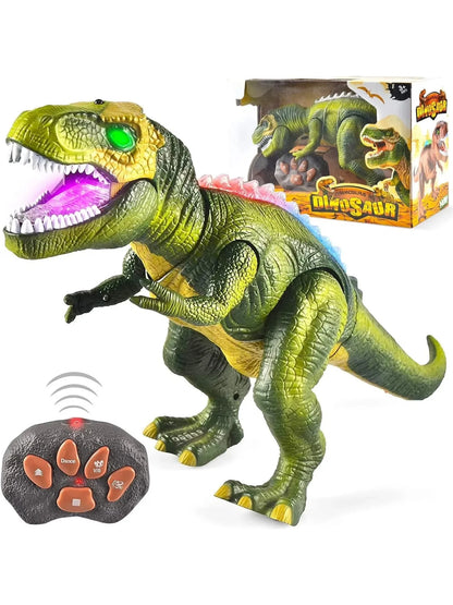 Joyfy Remote Control Walking Dinosaur Big T rex Dinosaur Robot Toy with Light Sound Electric Animal for Kids Best Birthday Gift