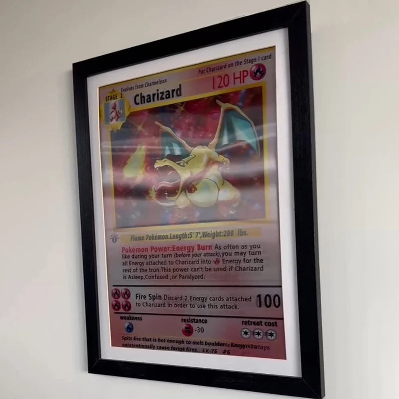 Anime 3D Lenticular Pokemon Poster Charizard/Blastoise/Venusaur Birthday Gifts 3D Flip Picture Room Decoration Art Home Decor