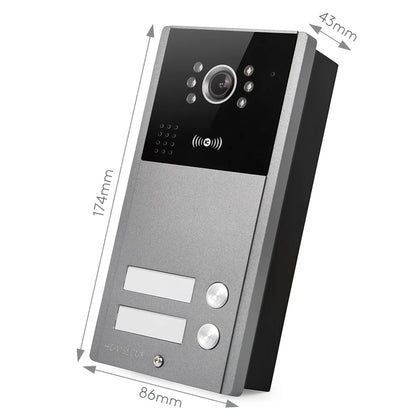 HOMSECUR 7" WIFI Video Door Phone Call Intercom Outdoor Monitoring for 2 Families