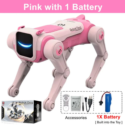 RC Mechanical Dog Intelligent AI RC Robot Dog Voice Command Programmable Singing Dancing Electronic Stunt Bionic Smart Robot Dog