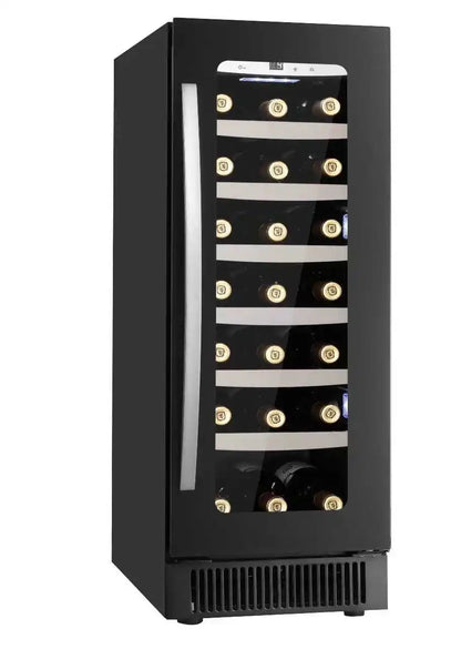 Airo OEM JG18A Automatic Temperature Controlled Wine Cooler Single Zone Matt Black Plastic Wine Cellar Fridge with Glass Door