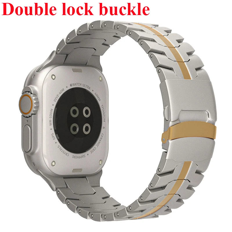 Stainless Steel Strap For Apple Watch Series 12 11 10 9 8 SE 3 46mm 45mm 42mm 44mm Metal Bracelet Band iWatch Ultra 4/3/2/1 49mm