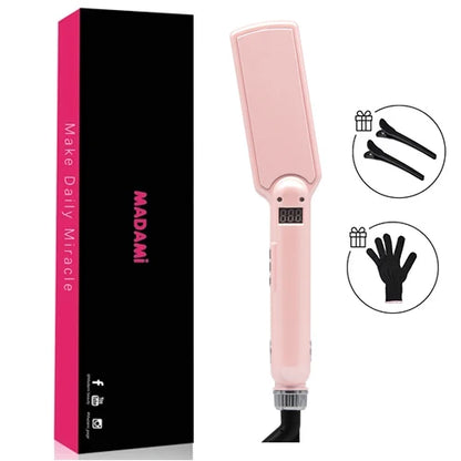 MCH Titanium Flat Iron 480F High Temperature 2 IN 1 Hair Straightener Curler Professional Wide Plates Keratin Treament Irons