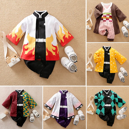 Newborn Baby Anime Cape Style Children Long Sleeve Cotton Bodysuit, Cute Kids Boys Girls Romper