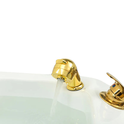 Acrylic Foot Spa Tub with Water Tap & Shower Head, Upgraded Water Pump, 7 Color Lights, Salon Foot Bath for Foot Massage