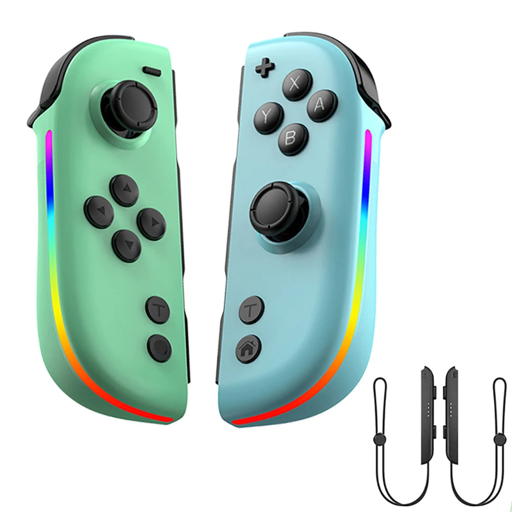 Bluetooth 5.3 Gamepad Controller For Nintendo Switch/OLED/Lite Joycon RGB Colorful Light L/R Wireless Game Console Joystick