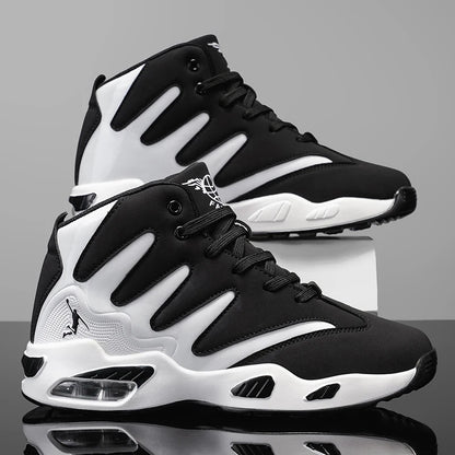 Men's High-Top Basketball Shoes, Heavy-Duty and Stable, Lace-Up Training Sneakers, Unisex, Suitable for Running, Sports, Basketball, Walking. Ideal Gift for Men, Lightweight, Comfortable, Lace-Up Closure, Men's Basketball Sho