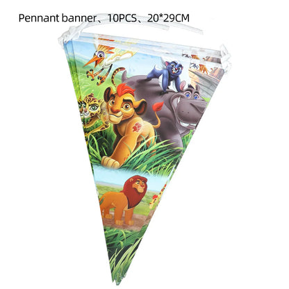 Lions Thme Boy Birthday Party Decorative Supplies Paper Cup Plates Napkin Caketopper Balloon For  Baby Shower Parties Decoration