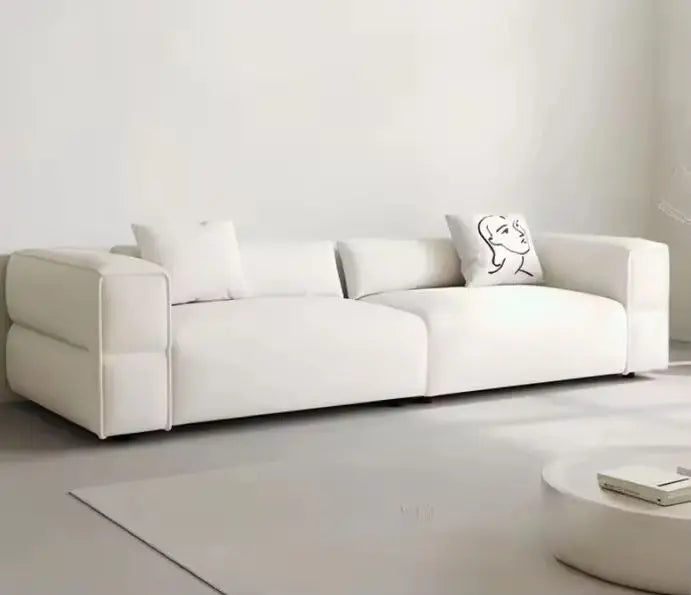 Modern Living Room Sofa Set With Comfort Cushions And Composite Fabric Upholstery For Family Seating And Home Lounge Use