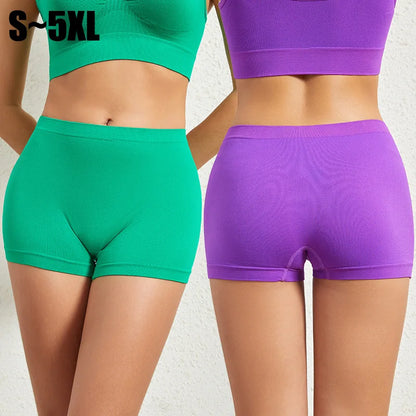 1 Pack Women Seamless Boyshort Panties Anti-Chafing Safety Shorts Sports Stretchy & Soft Underwear Sexy Lingerie Intimates S-5XL
