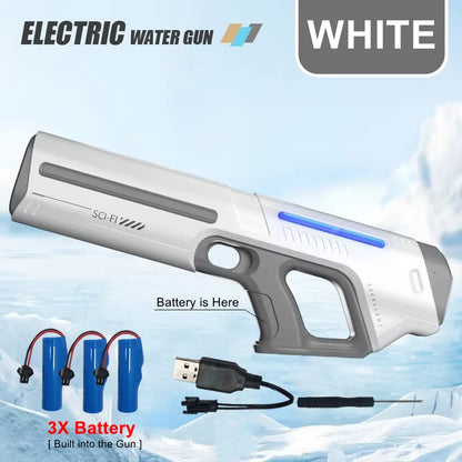 Electric Water Guns for Adults Powerful Squirt Automatic Suction Water Storage Gun Blasters Summer Pool Outdoor Game Toy Gift