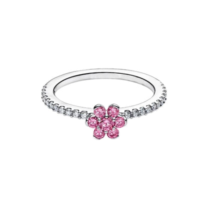 2026 Summer New 925 Silver Ocean Wave Ring Flower Love Women's Ring Fashion DIY Jewelry Gift
