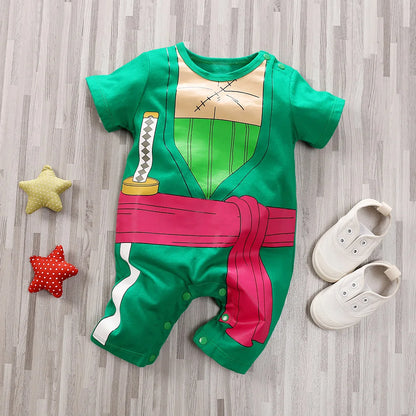 Baby Romper 100% Cotton Summer Short Sleeve Anime Cosplay Costume Soft Infant Jumpsuit Newborn Boy Girl One-Piece Bodysuit 0-18M