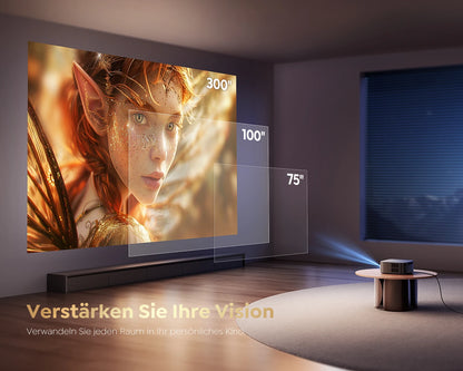 High Brightness 4k Android Projector 45000Lumens  Auto Focus WIFI 6 BT5.2 Dolby Home Movie Theater Google TV Smart Projectors