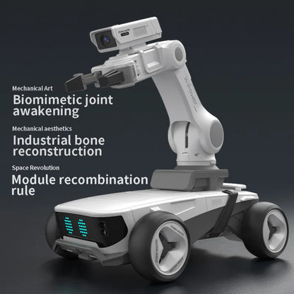 Storm X5 Intelligent RC Robot Car with Infrared Recognition & Programmable Modes - White/Black, Kids Educational Gift