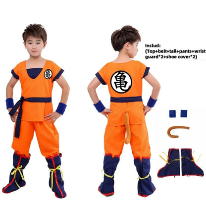 Boys Girls Halloween Son Goku Cosplay Costumes For Kids Outfit Bodysuit Men Krillin Training Clothes Saiyan Outfits Wig Dress Up