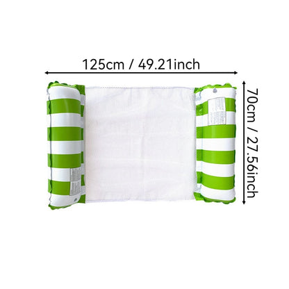 Inflatable Foldable Floating Row Swimming Pool Party Water Hammock Air Mattresses Pvc Stripe Water Floating Inflatable Mat