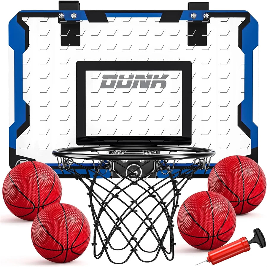 Basketball Hoop Indoor for Kids and Adults, Basketball Hoop for Door with 4 Balls, Indoor Mini Basketball Hoop, Basketball Game