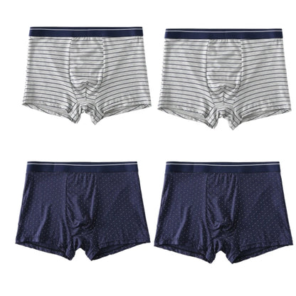 4pcs Men's Boxer Underpants Cotton Homme Panties Men Underwear Shorts Elastic Breathable Fashion Sexy Set Male Boxershorts Soft