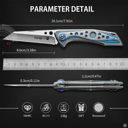 Multi-functional Folding Knife Outdoor Adventure Stainless steel Cutting Knife Pocket Knife Camping Knife High Hardness Small Kn