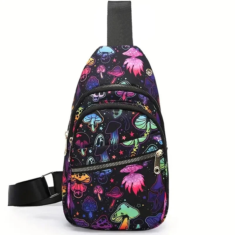 Crossbody bag, crossbody purse, shoulder bag, versatile bag, ethnic canvas backpack on the chest/back