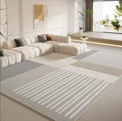 VIKAMA Simple And Light Luxury Living Room Carpet, Bedroom Anti-Slip And Anti-Stain Sofa, Coffee Table Carpet, Home Decoration