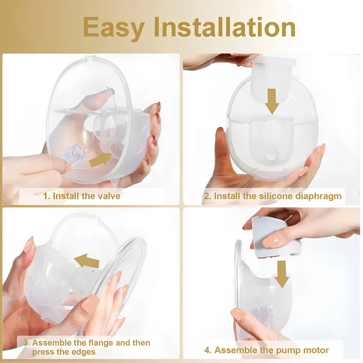 Portable 1PCS Electric Wearable Breast Pump Smart Silent Breast Milk Collection Hands-free Automatic Breast Pump Home Travel