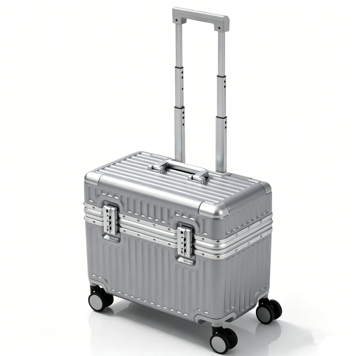 Top Opening Suitcase 18inch Boarding Carry-on Travel Photographer Rolling Luggage PC Material with Aluminum Alloy Frame TSA Lock