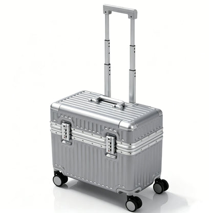 Top Opening Suitcase 18inch Boarding Carry-on Travel Photographer Rolling Luggage PC Material with Aluminum Alloy Frame TSA Lock