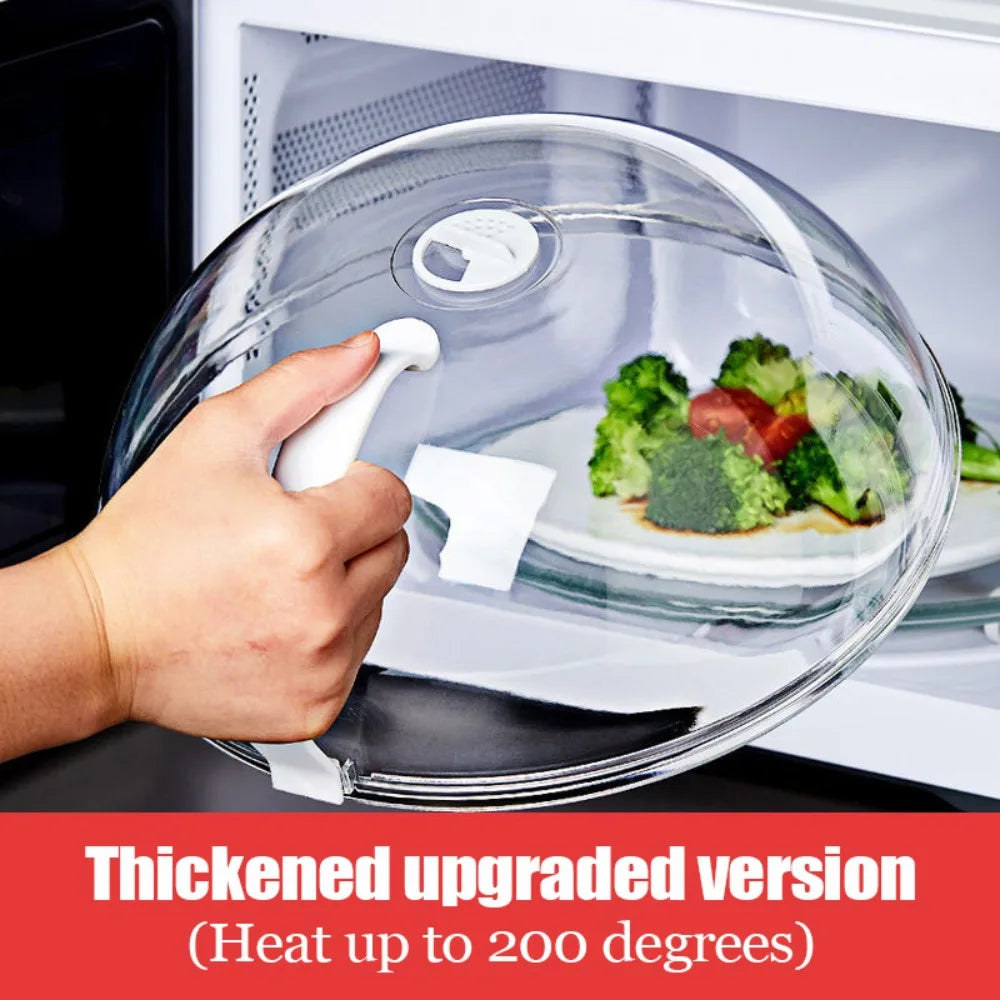 High Temperature Resistant Microwave Splash Cover Transparent Cover BPA Free Food Heating Cover Easy Clean