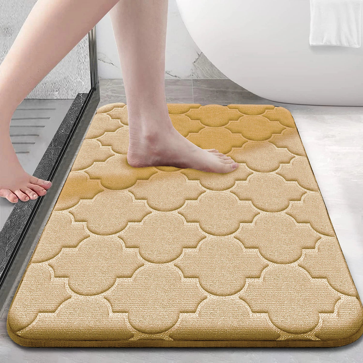 Memory Foam Bathroom Rug Anti-slip bathroom mat ultra Soft floor mat Non-Slip Water Absorbent and Machine Washable