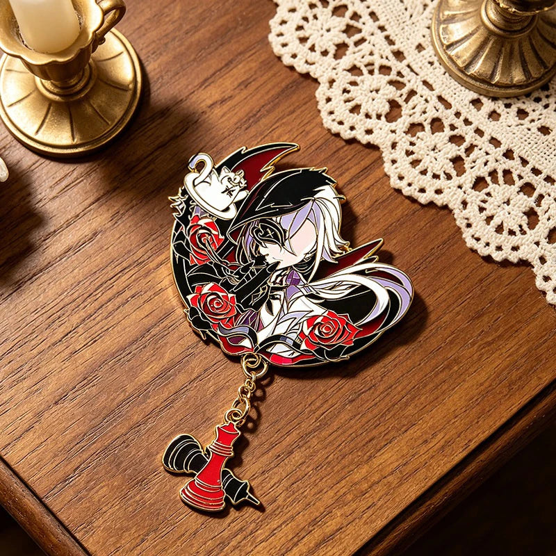 Genshin Impact Tsaritsa Columbina Flins Pin Genshin Figure Badge Accessories Backpack Charms Party Favor Gifts