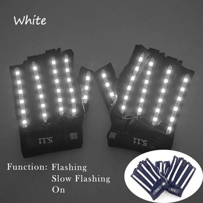 1set Luminous Glowing Glasses and Gloves Remote Control LED Glasses&Gloves Carnival Party Performance Props Festival Supplies