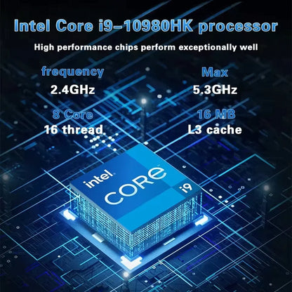 New 15.6" Portable LaptopIntel Core I9-10980HK 32GB RAM 2TB SSD Windows 11 5000mAh Fingerprint Office Gaming Notebook PC