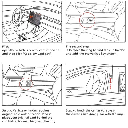 Tesla NFC Ring Waterproof Ceramic Ring Replace Car Key Card Key For Made With Original Card Chips For Tesla Model 3 Model Y