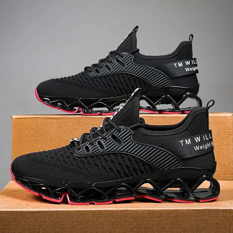 Men's Mixed-Color Air Mesh Sneakers | Lace-Up Casual Shoes | Running and Everyday Wear