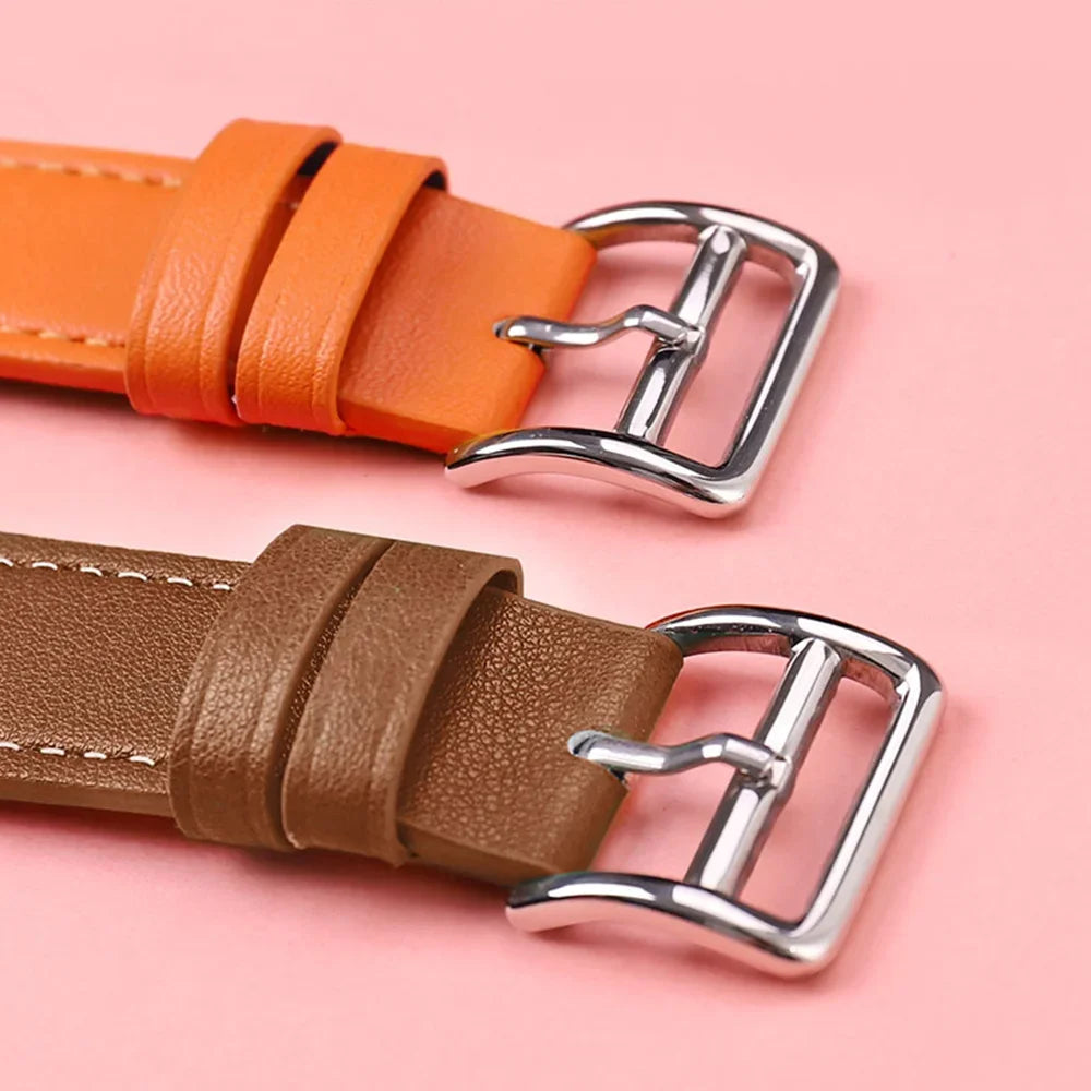 Leather Watch Straps For Apple Watch Band 46mm 44mm 49mm 45mm 42mm 40mm 41mm Bracelet Iwatch Series 11-10-9-8-7-6-5 Se-Ultra 2/3