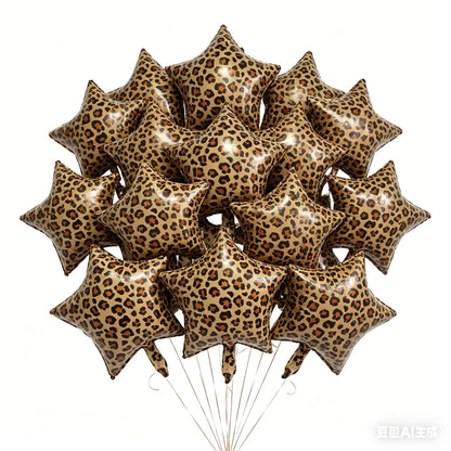 5/10/30/40/50/100Pcs Leopard Print Heart Balloons 18Inch Heart Shaped Foil Balloons Wedding Bridal Shower Birthday Party Supplie