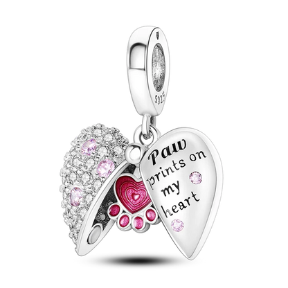 Charms Bead 925 Sterling Silver Pink Butterfly Luminous Firefly Dangle